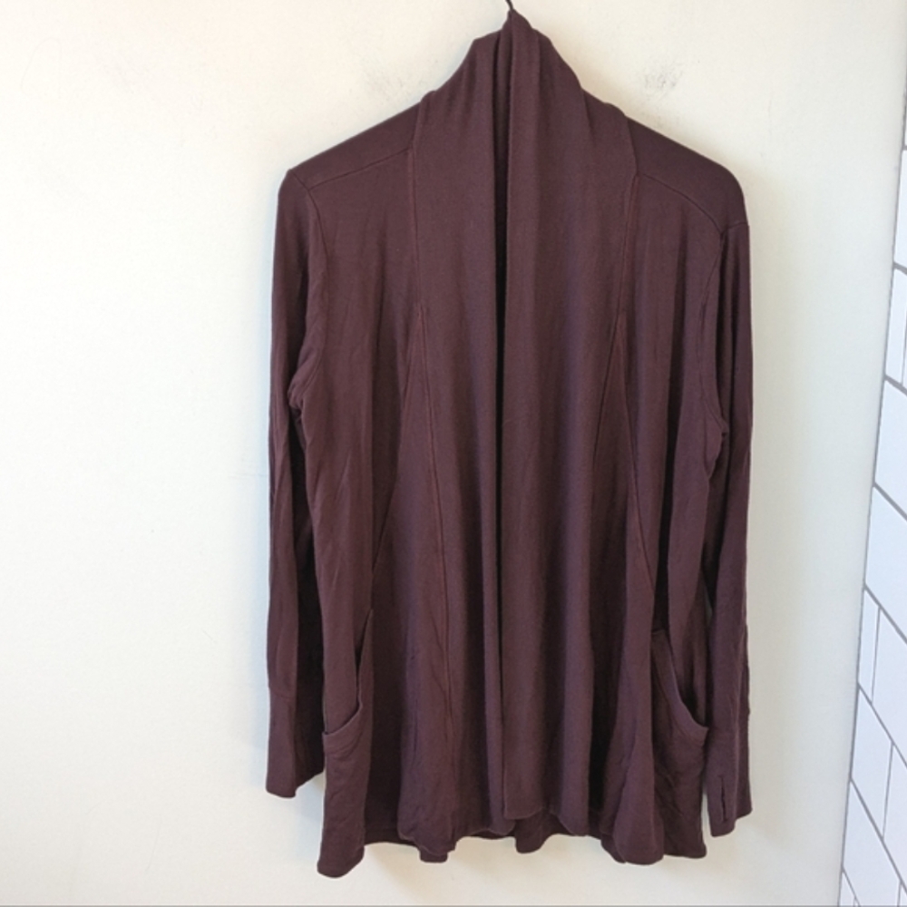 Athleta Women's Burgundy Pranayama Wrap Cardigan Modal Large